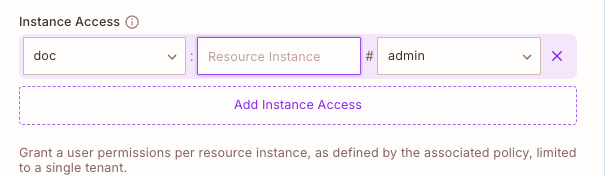 Edit Group Instance Access
